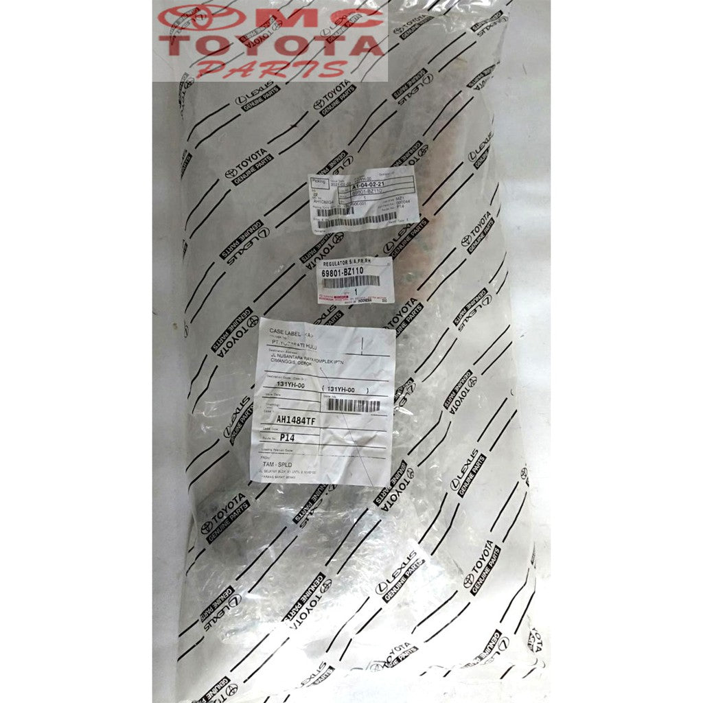 Regulator Power Window / Pintu Depan / Belakang  Kanan All New Avanza Xenia 69801-BZ110