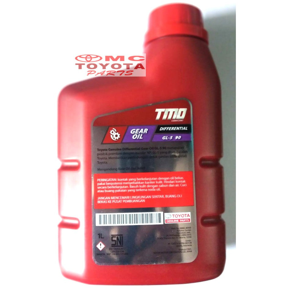 Oli Gear Toyota SAE 90 GL5 untuk Gardan kemasan 1 liter 08885-80930