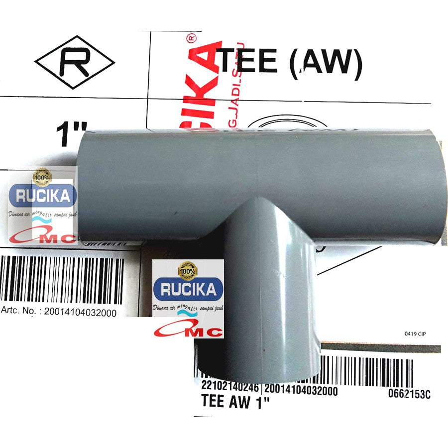 Sambungan Pipa Pralon Fitting Knie Knee Keni Tee Aw T 1 Inch RUCIKA