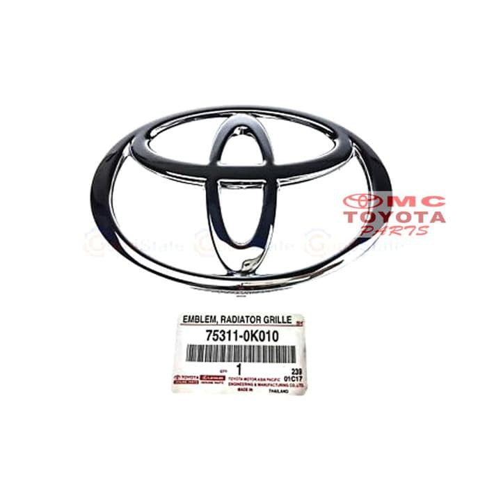 Emblem Logo Depan Grill Grille Radiator Fortuner Hilux 75311-0K010