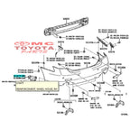Reinforcement Bracket Bumper Belakang Kanan Camry 61647-06050