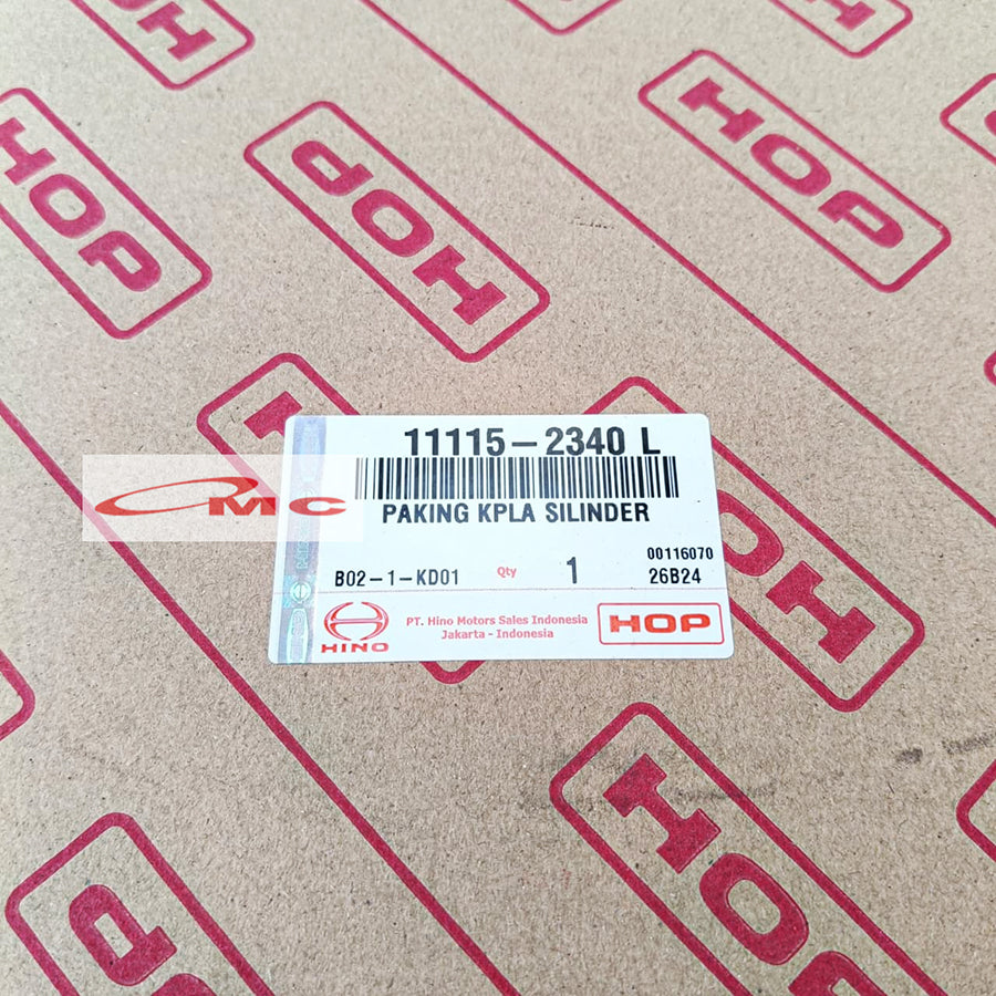 Gasket Cylinder Head Original Hino Dutro Dyna E1 W04D 125HT 125LT 125ST Asli HOP 11115-2340L Packing Head Paking Deksel Paking Silinder Head