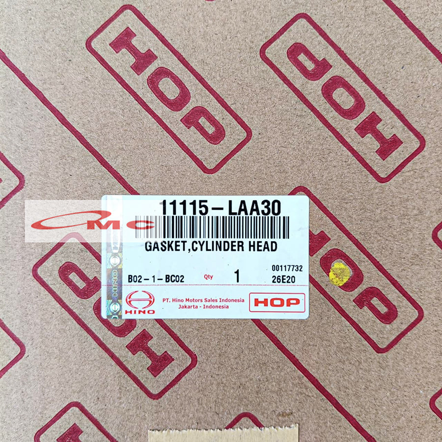 Packing Gasket Cylinder Head Original Hino Dutro Dyna Saurus 125 130 110 E2 W04D-T Euro 4 HOP 11115-LAA30 Paking Deksel Silinder Head 130HD 130HT 130MD 130XT 110SD 110LD 110HD
