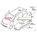 Moulding Quarter Karet pelipit Tulang Kaca Kanan Avanza Xenia All New 75641-BZ020