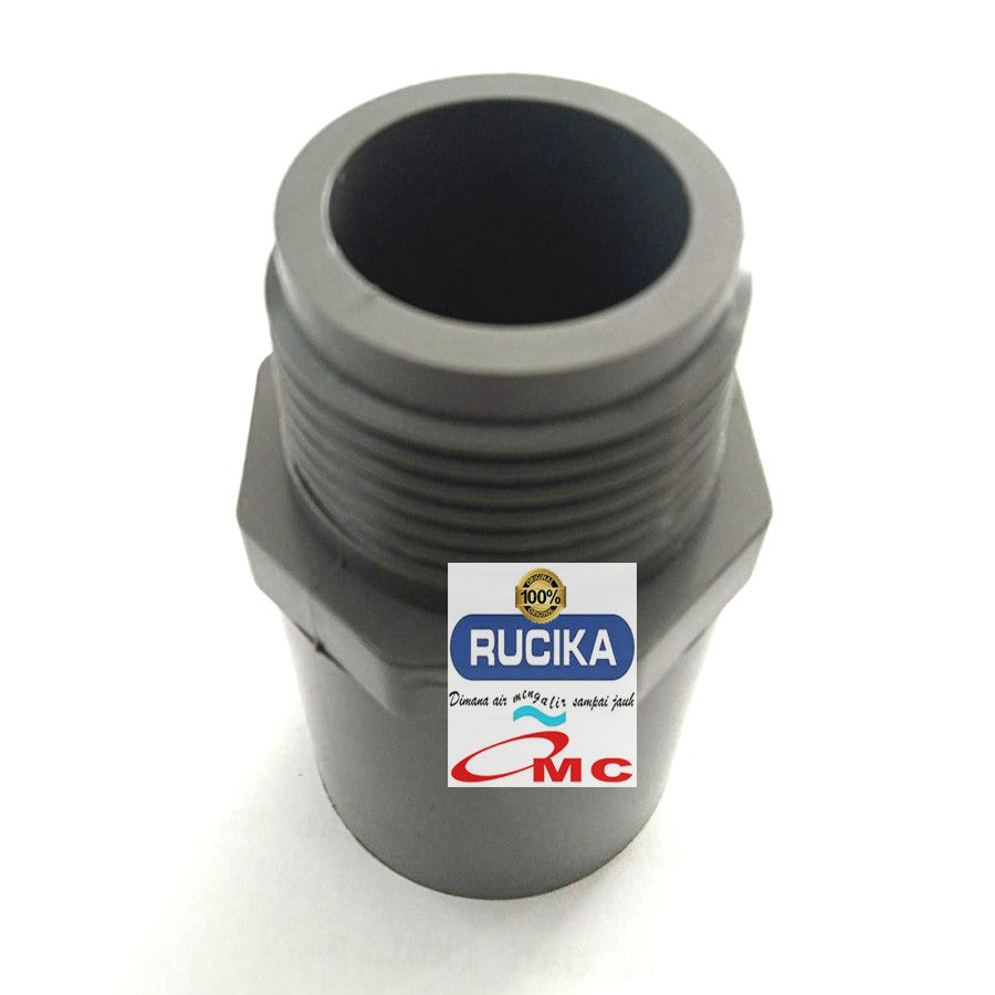 Sambungan Pralon Valve Socket Aw Sock Sok Drat Luar 1 Inch RUCIKA