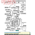 Karet Pintu Depan Kiri Toyota Yaris 67862-0D080