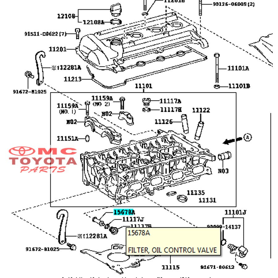 Filter Oil Control valve Avanza Altis Yaris Rush Fortuner Hilux Xenia Terios Innova Vios 15678-21010