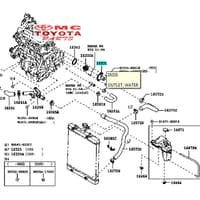 Water Outlet Agya Ayla 16331-BZ020