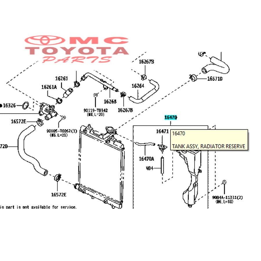 Tabung Tangki Air Cadangan Serap Radiator New Agya Calya 16470-BZ230