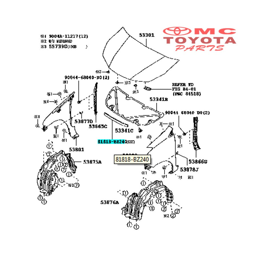 Tatakan / Packing Busa Cup Kap Mesin Avanza Xenia 81818-BZ240