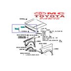 Karet Cup Kap Mesin Atas Radiator Toyota Kijang Capsul 53381-0B010