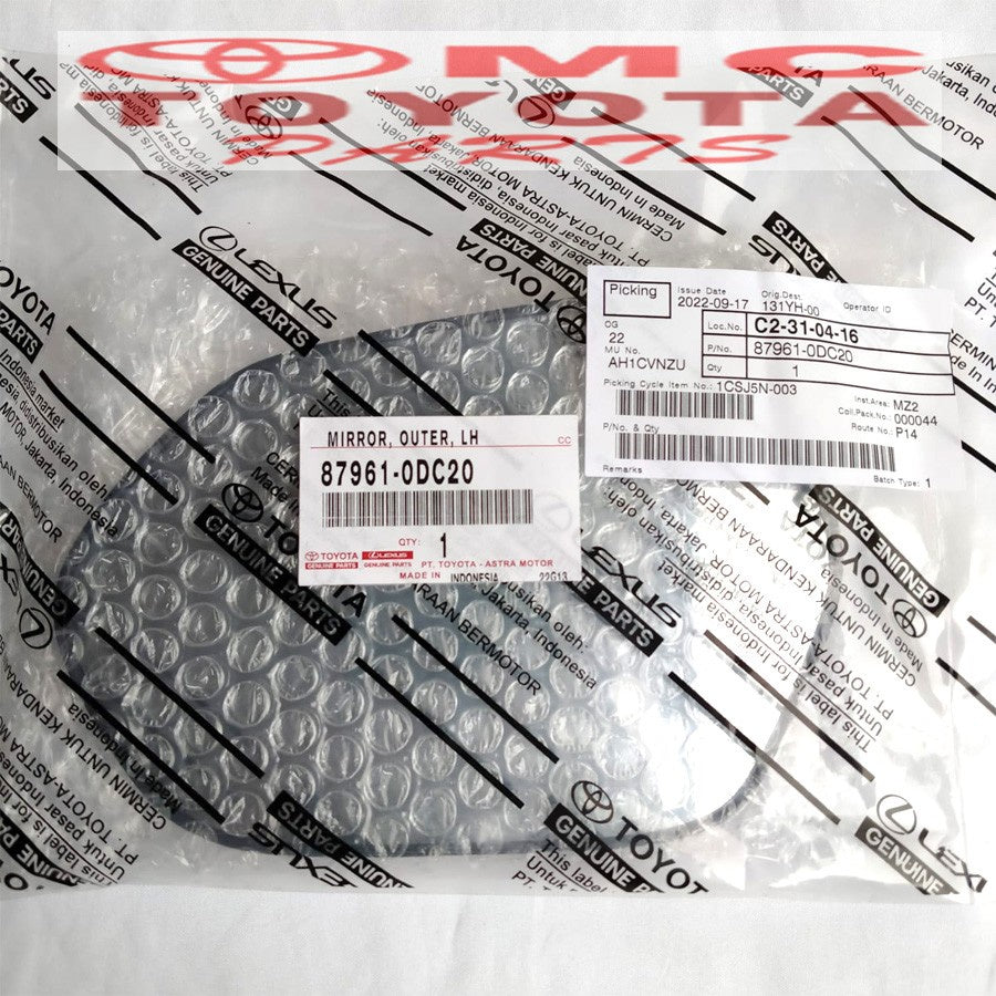 Kaca Spion Depan Kiri Toyota Sienta 87961-0DC20
