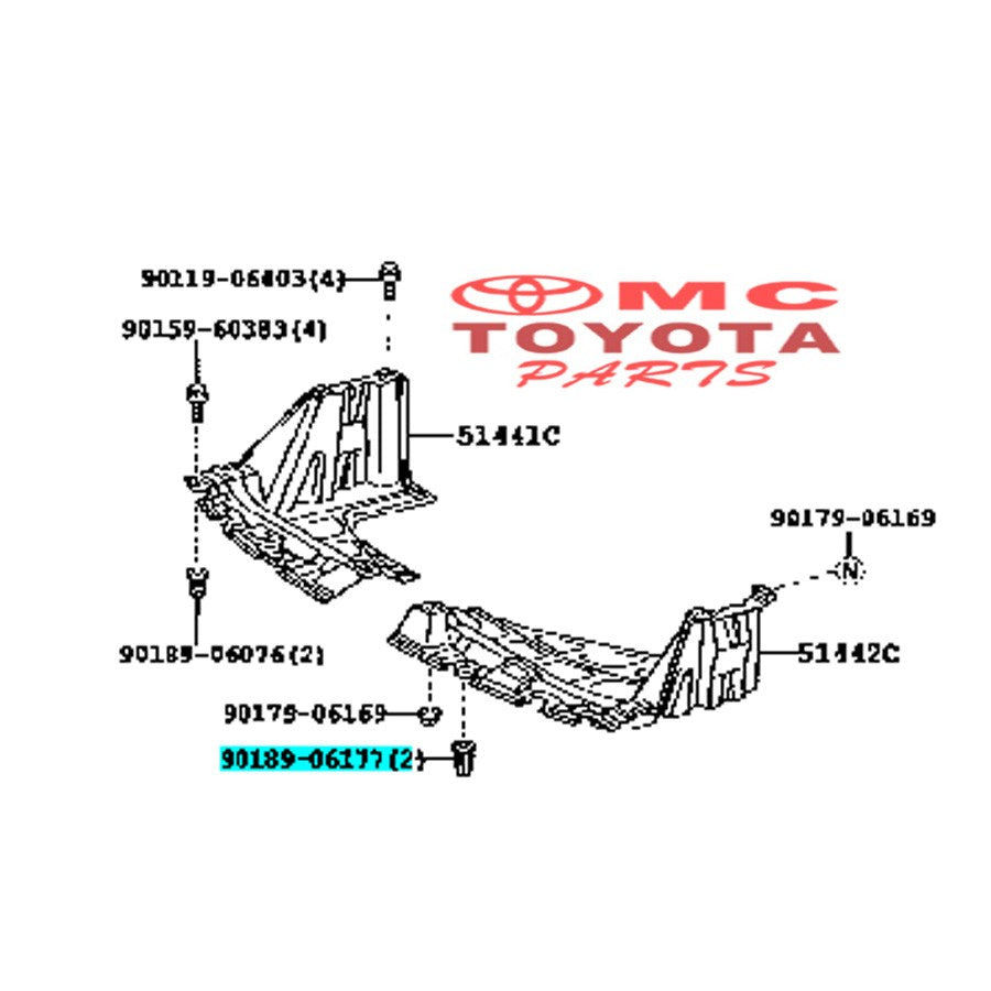 Klip Kancing Toyota Universal 90189-06177