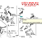 Apron Subb-Assy Depan Kiri Rush Terios 53704-BZ060