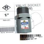 Sambungan Pralon Valve Socket Aw Sock Sok Drat Luar 1 1/4 Inch RUCIKA
