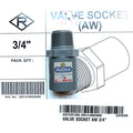 Sambungan Pralon Valve Socket Aw Sock Sok Drat Luar 3/4 Inch RUCIKA