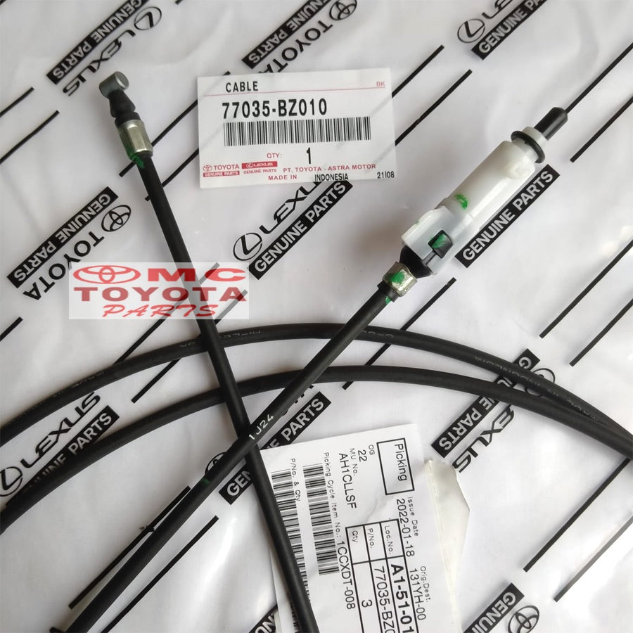 Kabel Tarikan Pembuka Tutup Tangki Bensin Avanza Xenia 77035-BZ010