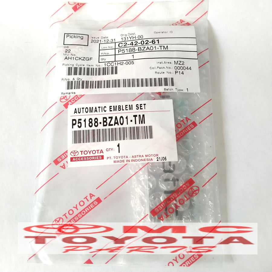 Emblem Logo Automatic Rush Terios Universal P5188-BZA01-TM