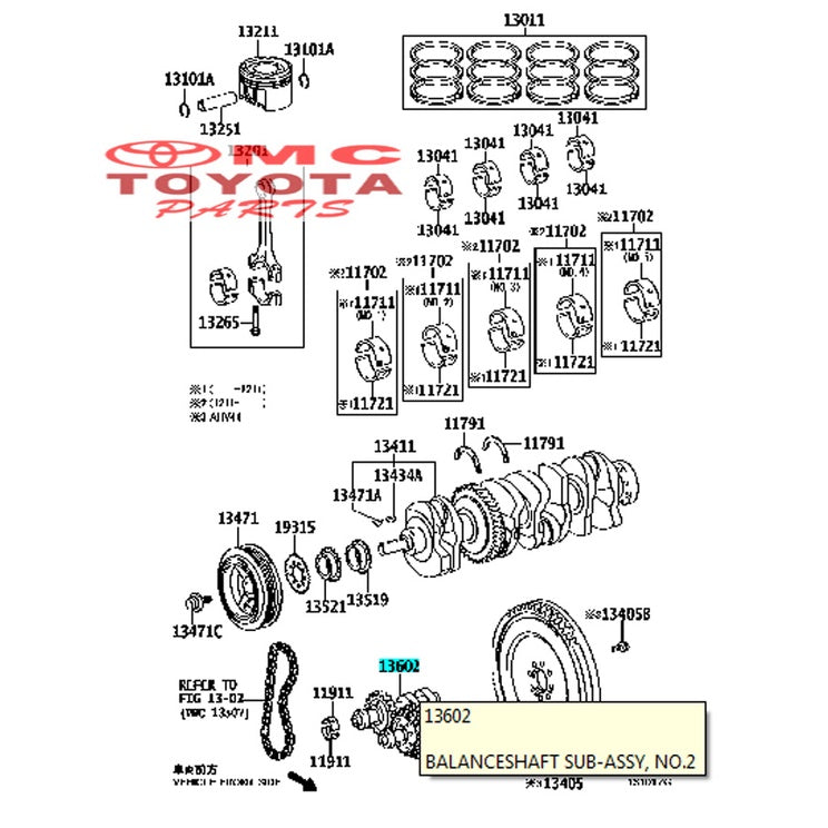 Balanceshaft / As Balance Gigi Besar Alphard Camry Previa 13602-28020
