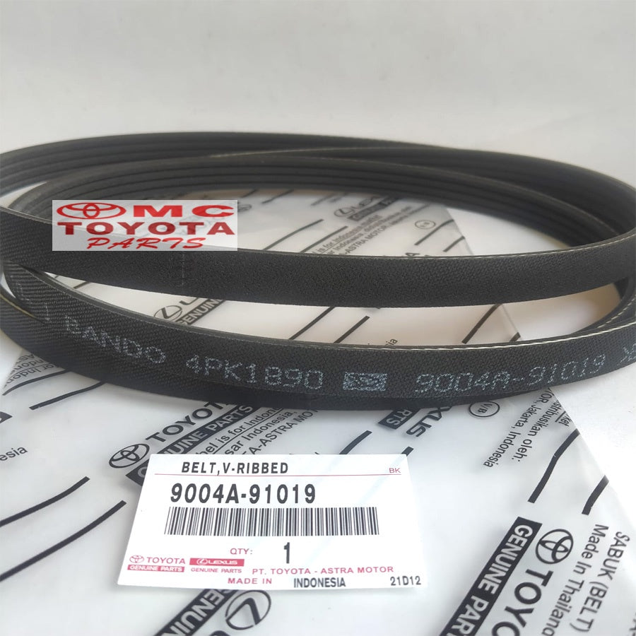 Tali Kipas Fan Van V Belt Avanza Xenia Old 1300CC 2003-2011 Original Toyota 4PK1890 9004A-91019