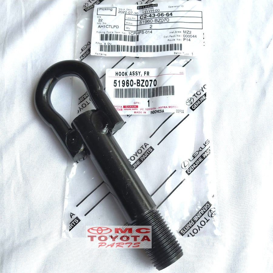 Towing Hook / Besi Cantolan Derek Depan Agya Ayla Calya 51960-BZ070