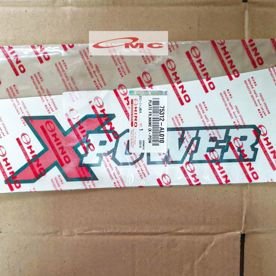 Sticker Xpower Hino 300 Dutro Original 75312-AL010 Stiker Tulisan X Power XPOWER X-POWER Truck Truk Hino Dutro HT 130 Asli
