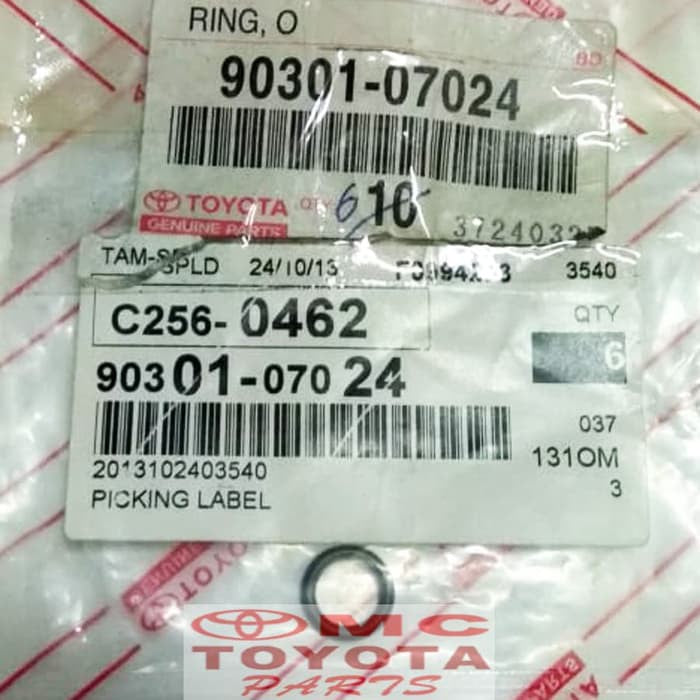 O Ring Oring Seal Injector Injektor Vios Soluna Kijang Innova Altis 90301-07024
