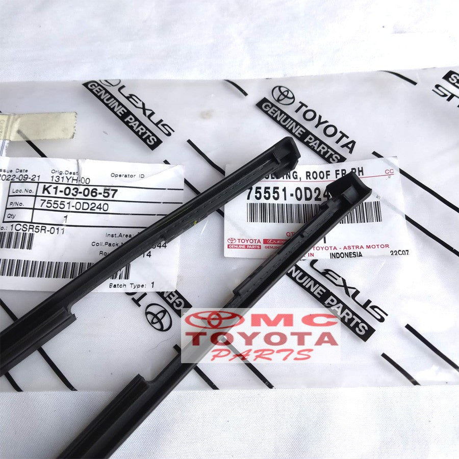 Moulding Roof Karet Atap Kanan Toyota Sienta 75551-0D240
