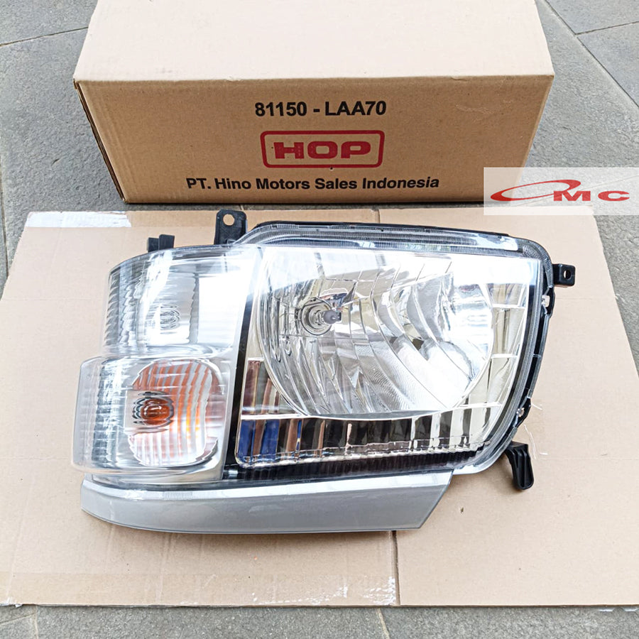 Headlamp Lampu Depan Hino Dutro Toyota Dyna Saurus 130HT Original HOP 81150-LAA70 / 81110-LAA70 Head Lamp Lampu Besar Kanan Kiri Dynasaurus HT-130 130-HT 130 HT