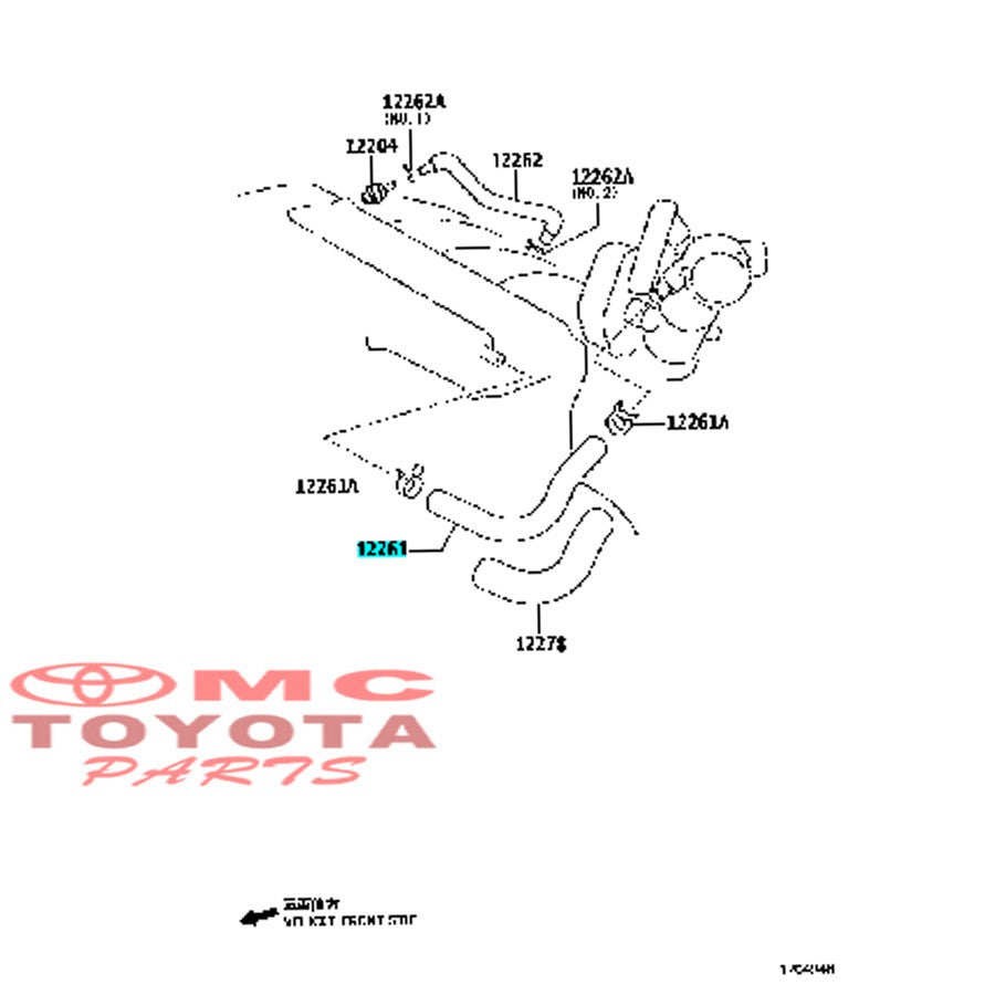 Selang Ventilasi / Hose Ventilation Toyota Camry 12261-0H090