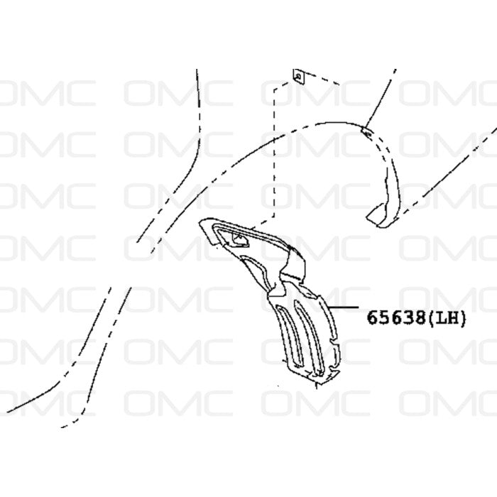 Liner Fender Spakbor Belakang Kiri Grand Avanza Xenia All new 65638-BZ161