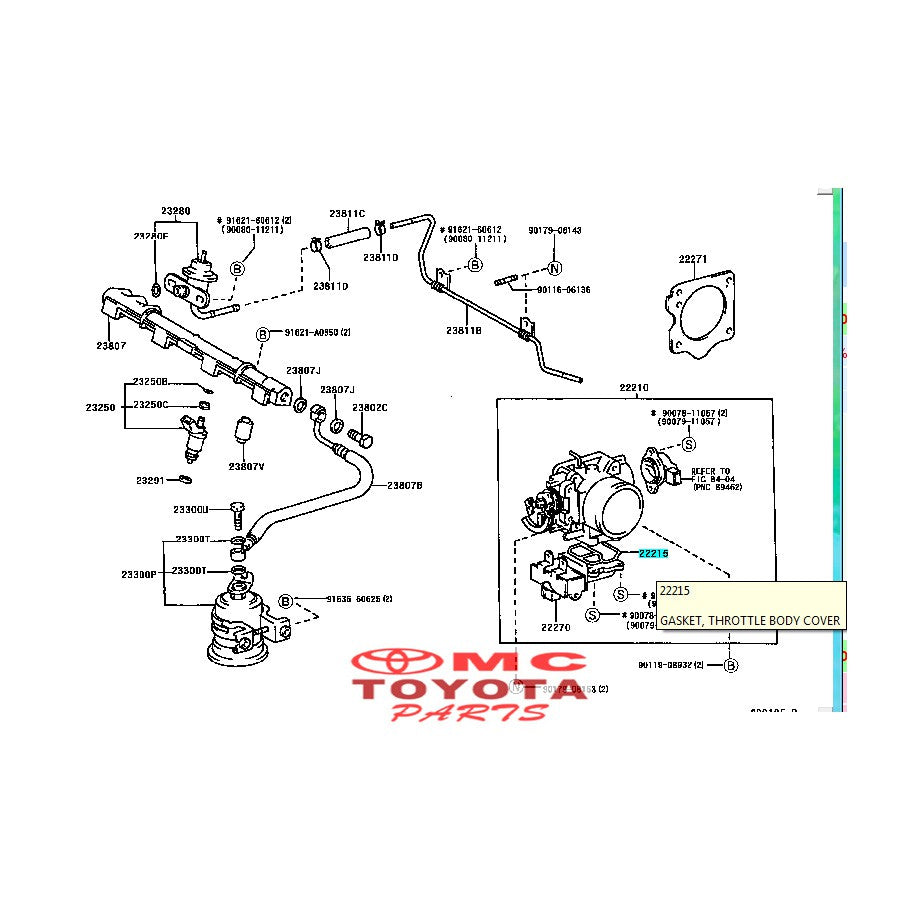 Paking / Gasket Throtole Body Corolla Soluna 22215-0D080