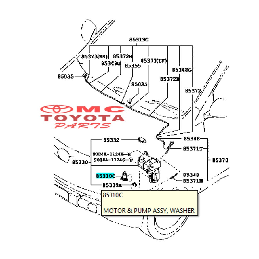 Motor Tabung Wiper Depan Avanza Grand Calya Rush New 85330-BZ180