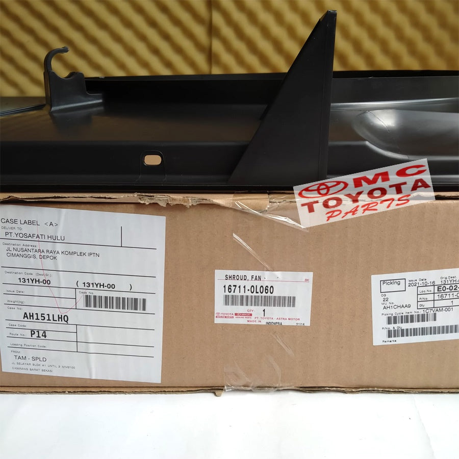 Shroud Fan/Cover Radiator/Dudukan Motor Fan Fortuner Hilux Innova Diesel 16711-0L060