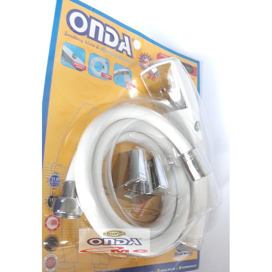 Hand Shower Mandi Kepala Segi 1.3 Meter 1/2 Inch ONDA SO 232 PW