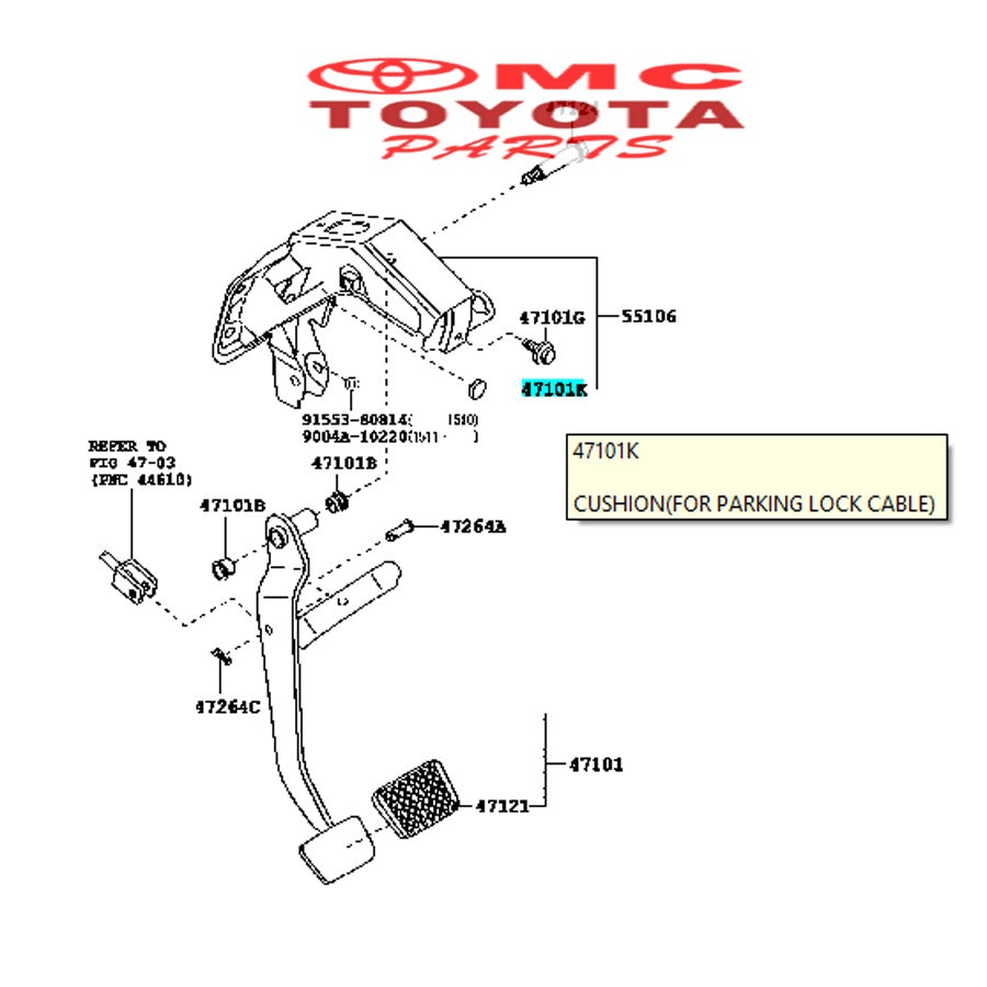 Karet Stoper Tahanan Pedal Rem / Kopling Agya Ayla Rush 90045-40158