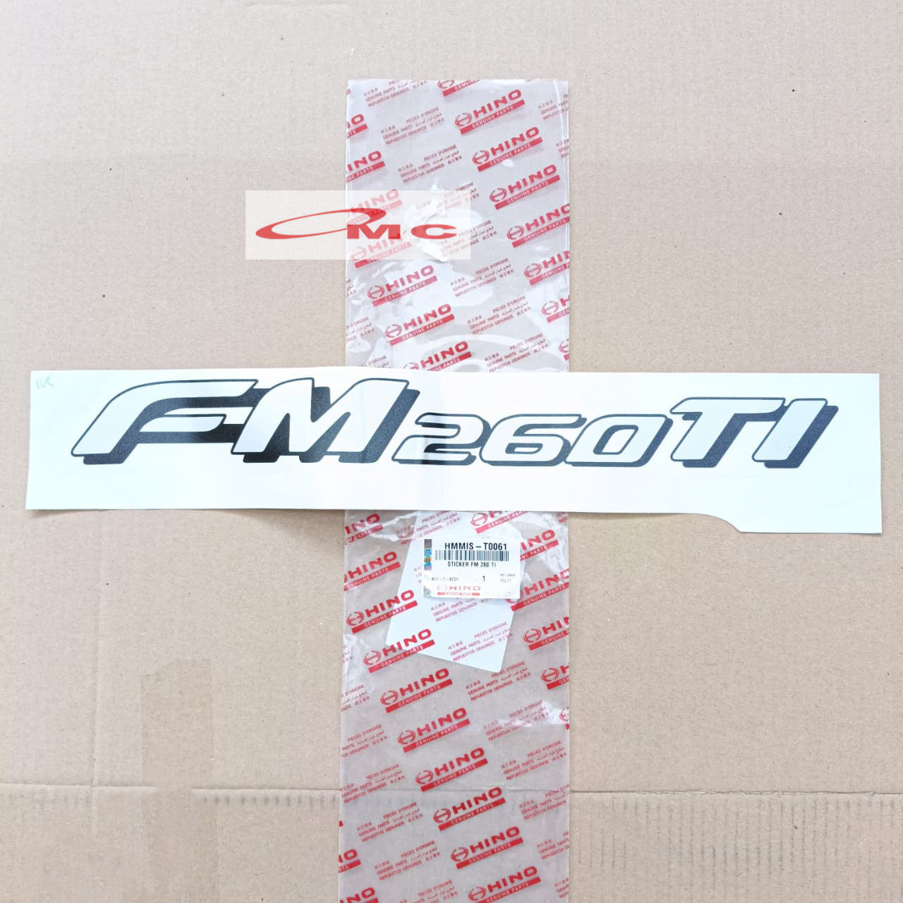 Sticker Hino FM 260 TI Original HMMIS-T0061 Stiker Hino 500 FM260TI Asli