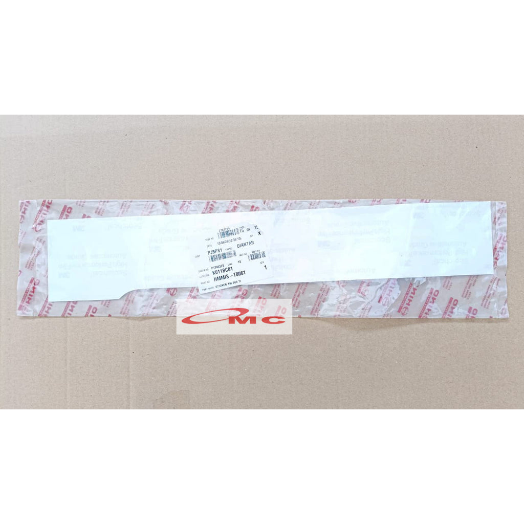 Sticker Hino FM 260 TI Original HMMIS-T0061 Stiker Hino 500 FM260TI Asli