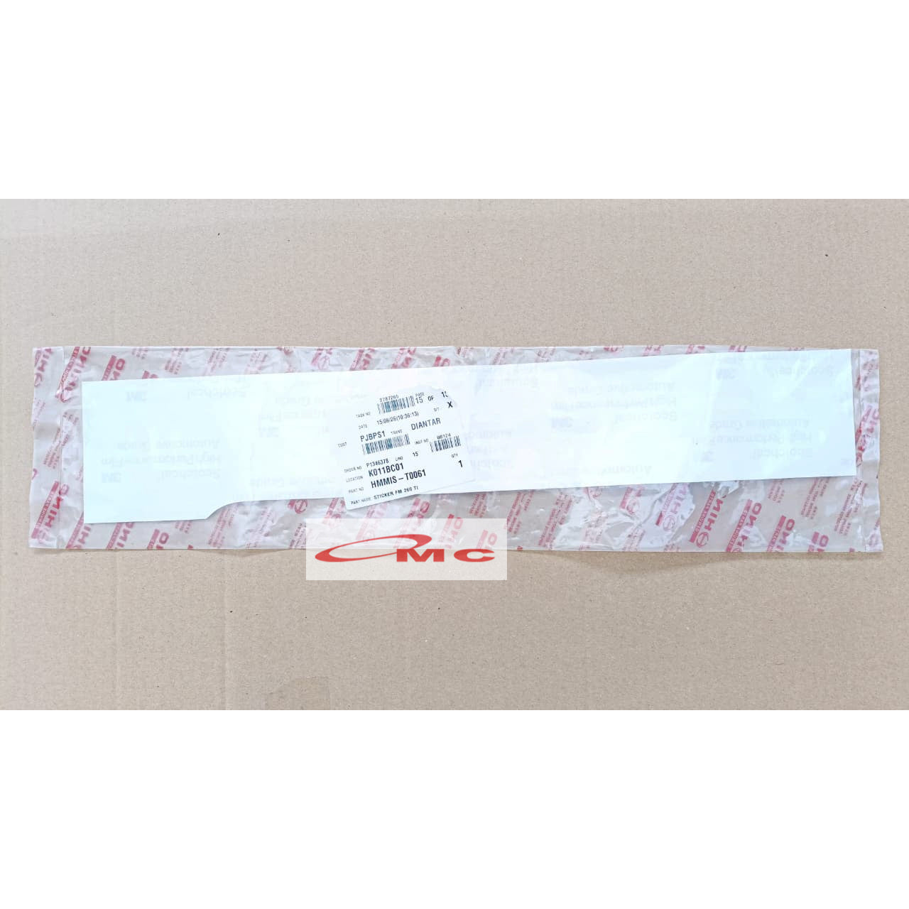 Sticker Hino FM 260 TI Original HMMIS-T0061 Stiker Hino 500 FM260TI Asli