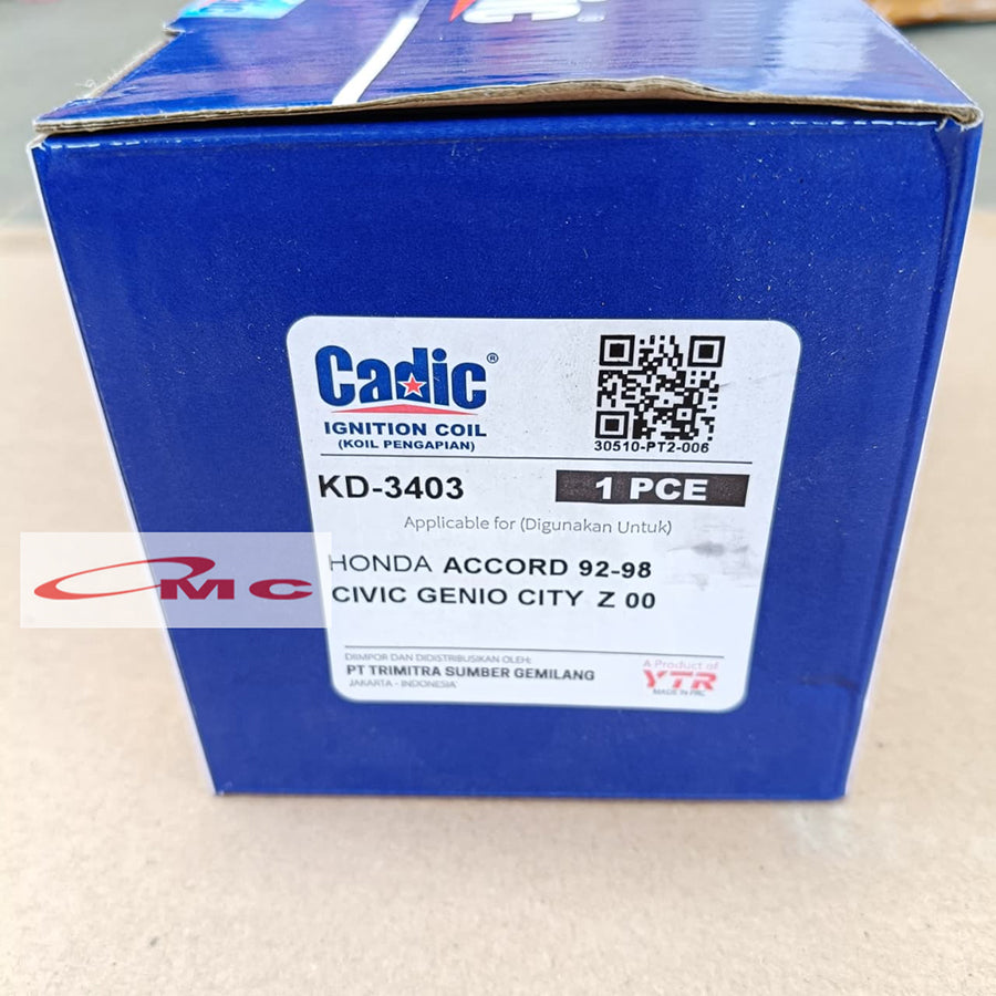 Coil Ignition Honda Accord Civic Genio Ferio Estillo City Z CRV Gen 1 Maestro injection Cielo Non Vtec CRV Lama Old Original Cadic KD-3403 Koil Pengapian Koil Ignition Coil Koil Busi