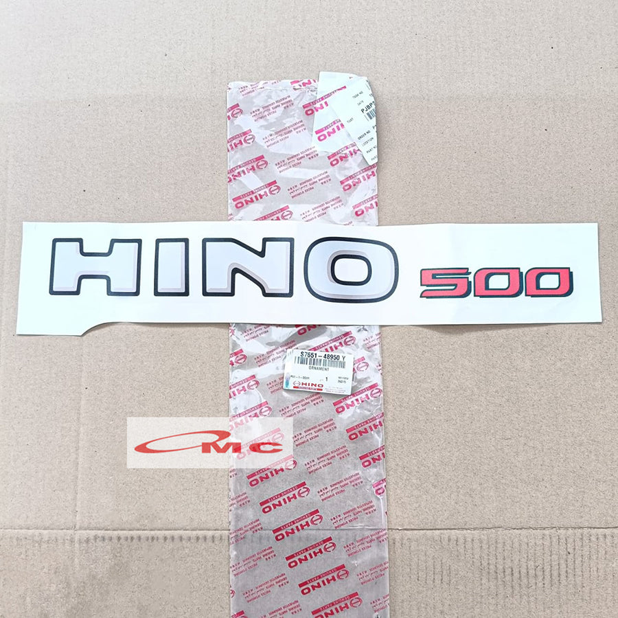 Sticker Hino 500 Original S7651-48950Y Stiker Tulisan HINO 500 S7651-48950 Y Asli