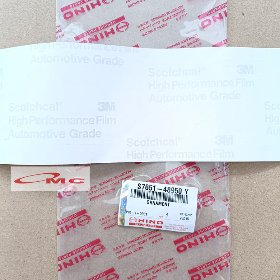 Sticker Hino 500 Original S7651-48950Y Stiker Tulisan HINO 500 S7651-48950 Y Asli