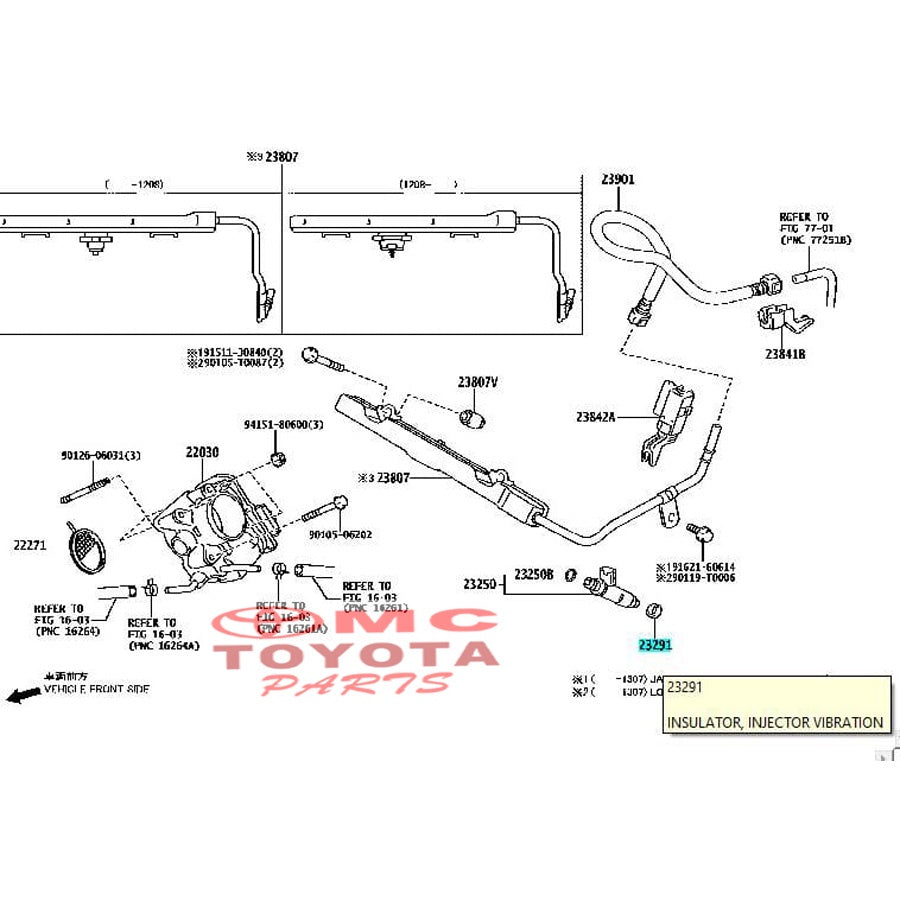 O Ring Oring Seal Gasket Insulator Injector Camry Soluna Vios Yaris 23291-0H020