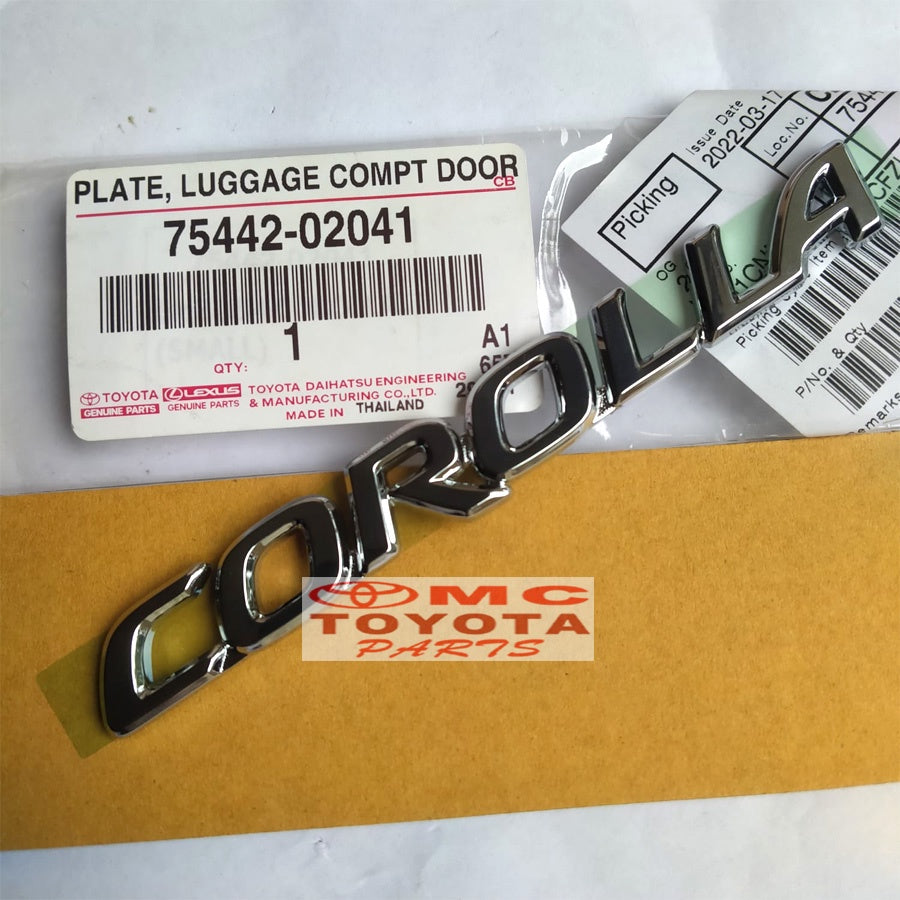 Emblem Logo Toyota Corolla Altis 75442-02041