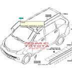 List Karet Pelipit Luar Kaca Besar Depan Avanza Xenia All New 75533-BZ100