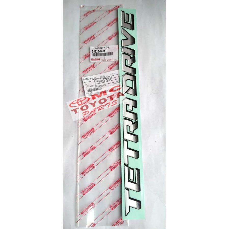 Sticker Stiker TETRADRIVE Tetra Drive Toyota Fortuner VRZ Original 75320-TA051
