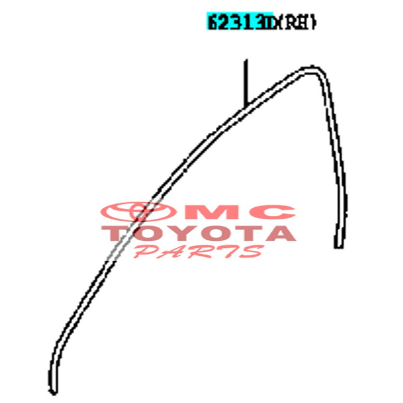 Karet Body Pintu Depan Kanan Agya Ayla 62313-BZ120