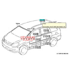 Moulding Roof Karet Atap Kanan Kijang Innova 2004-2016 Original Toyota 75551-0K051