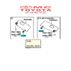 Dudukan Klip Holder Sun Visor Agya Avanza Calya Rush 74348-BZ060-B1