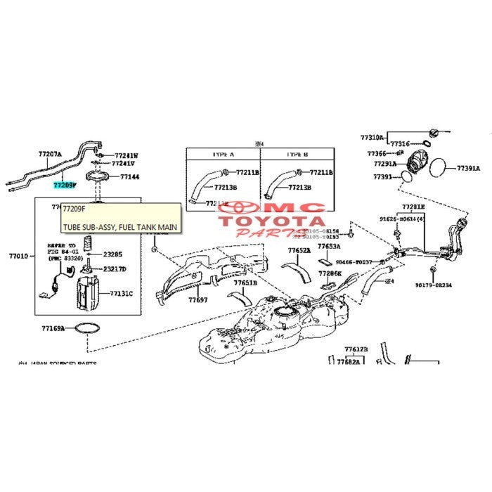 Selang Tangki Tanki Tengki Bensin Fuel Tank Return Innova Fortuner Hilux 77255-KK010